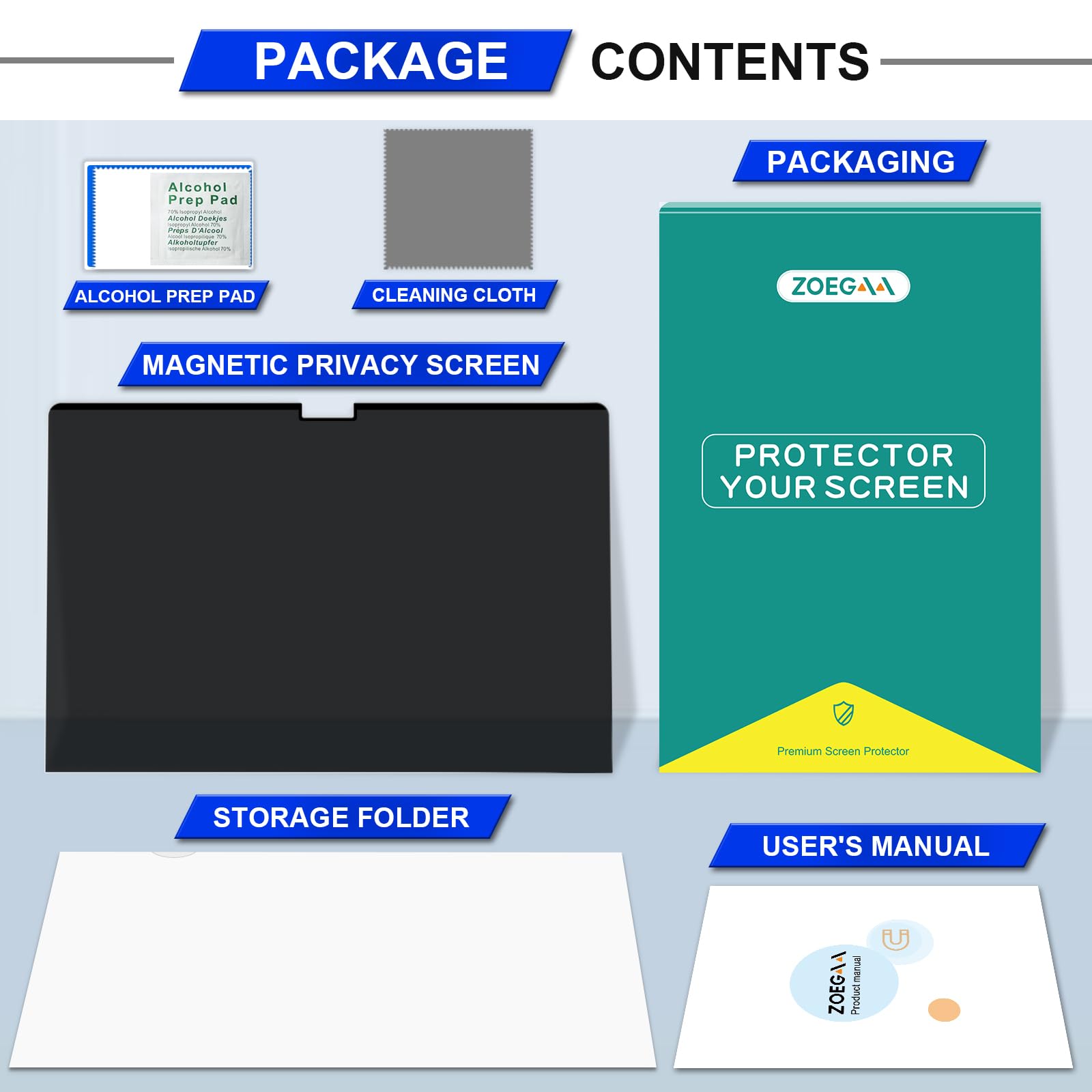 ZOEGAA Pantalla magnética de privacidad para MacBook Air de 15 pulgadas
