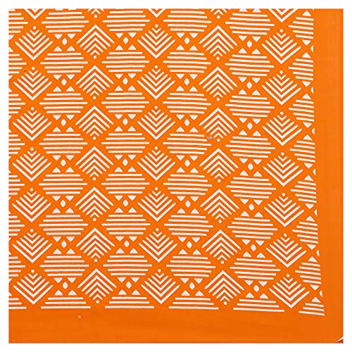Image of RajasthaniKart Comfort Rajasthani Jaipuri Traditional Sanganeri Print 144 TC Cotton Double Size Bedsheet with 2 Pillow Covers (Double, Orange)