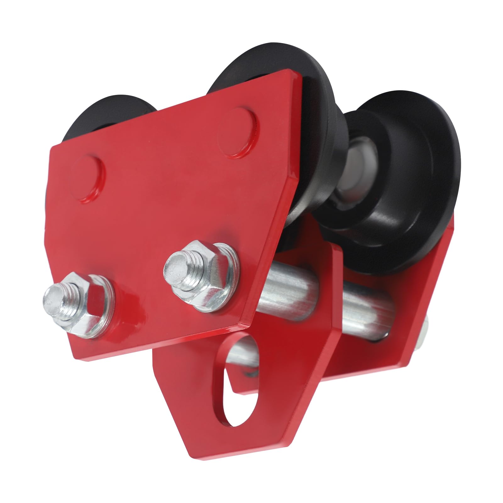 3 Ton Manual Beam Trolley, Heavy Duty I-Beam Roller Hoist for Lifting, Moving, Warehouse, Garage, Dual Wheels Beam Trolley for Workshop Use with Dual Track Rollers