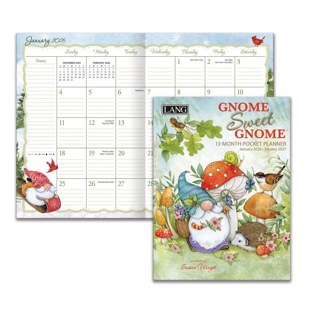 Lang, Gnome Sweet Gnome Taschenplaner 2026