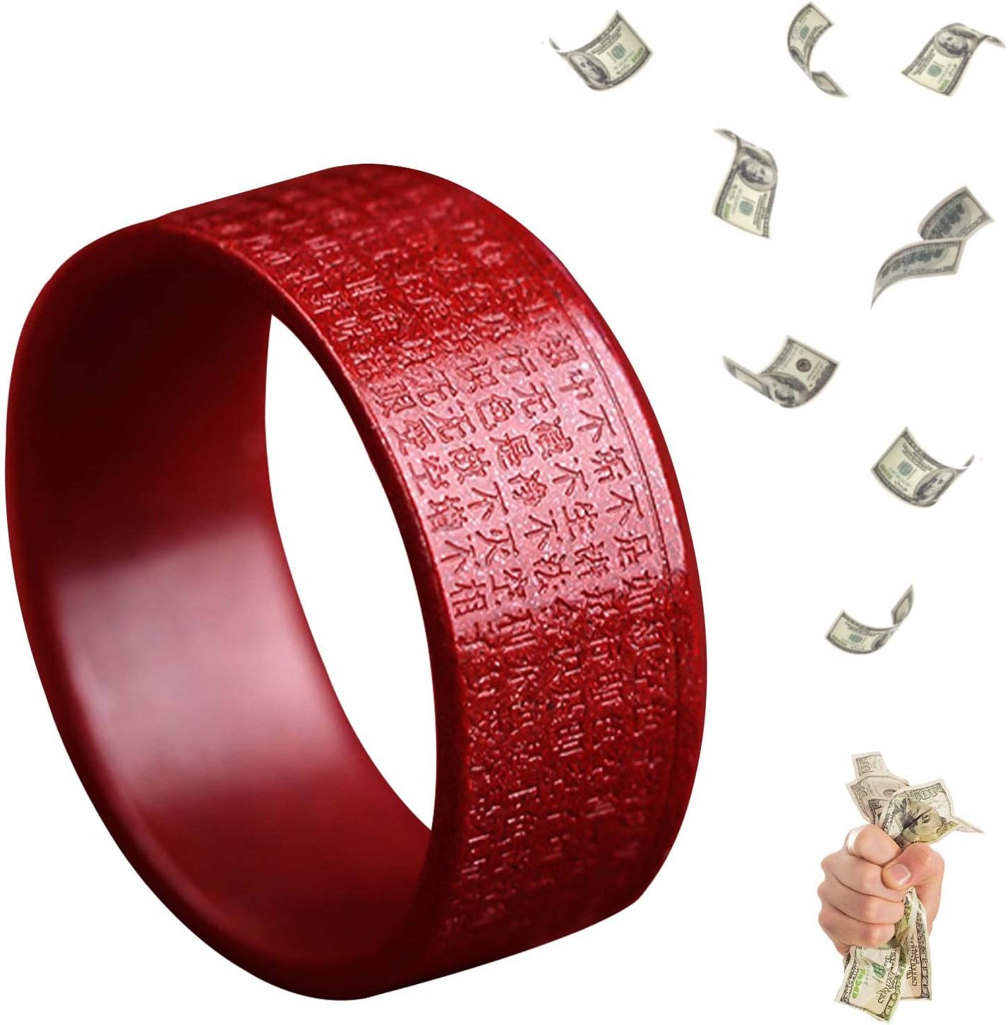 Cinnabar Feng Shui Ring for Men Women, Attracting Wealth and Good Luck, Money Amulet, Mother's Day Gifts