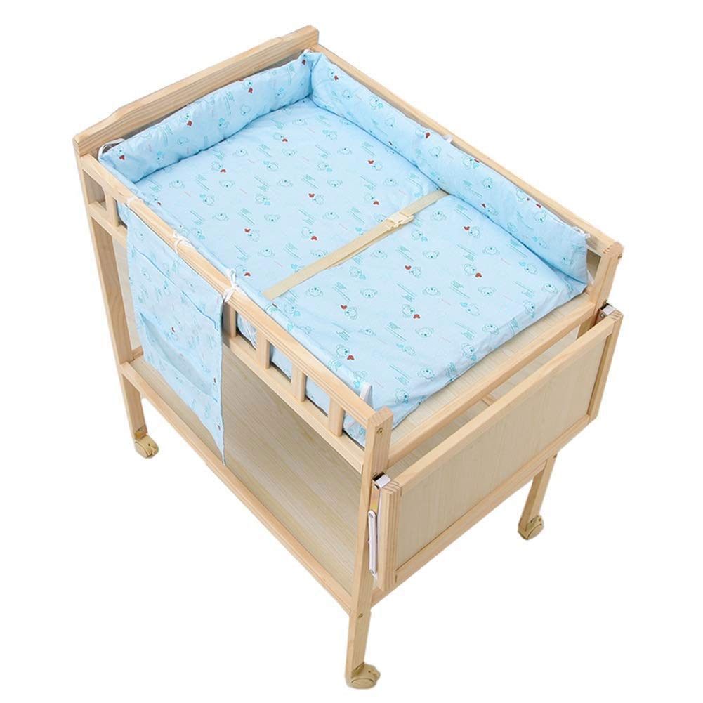 Tavolo da Massaggio in Metallo metiral Comò per Vasca da Bagno Comò fasciatoio con portaoggetti su Ruote, 84 x 60 x 94h (cm)