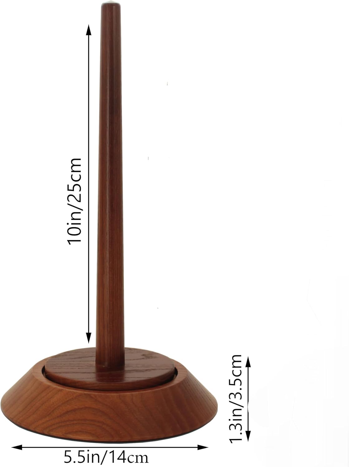 BARVA Yarn Holder 22 Lb Capacity for Chunky Yarn | Smooth Bearing Spinner & Big Rubber Anti Slip Pads for Stability | European Wood Crochet Accessories and Pro Tools for Fiber Crafts