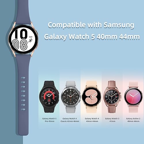 Miniatura 8 de IMIVIO Compatible con Samsung Galaxy Watch 7654 correas de 1.575 in 1.732 in, 0.787 in, correa de repuesto suave y delgada compatible con Samsung