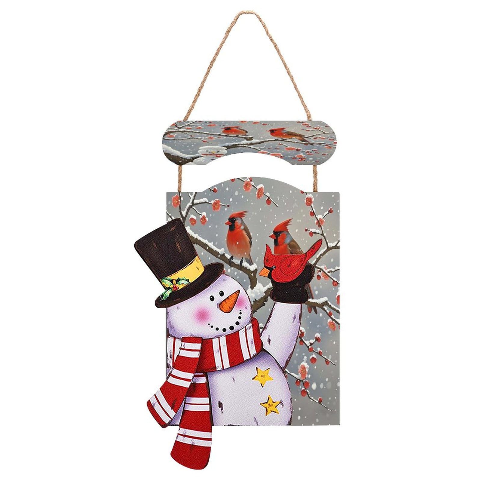Panneau de Noël bonhomme de neige décoration murale de vacances suspendre