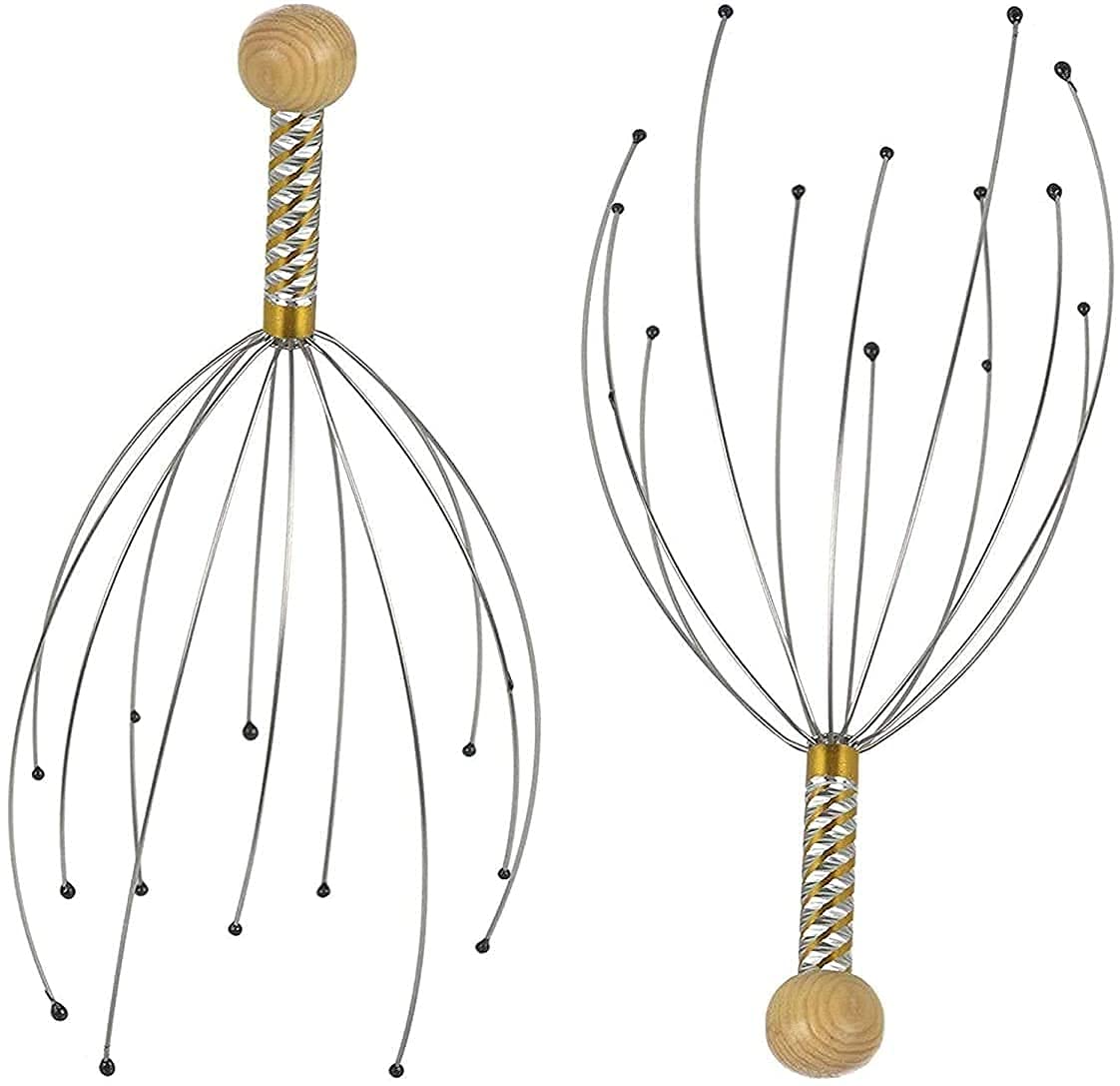 Dwarakesh Enterprises® Manual Head Massage Hand Held Scalp Oil Massager