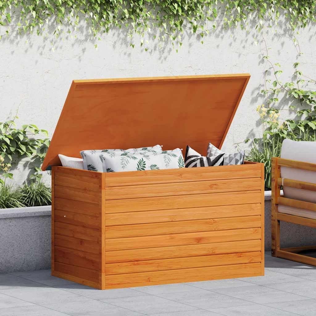 vidaXL Patio Wooden Storage Box Chest Blanket Toy Cushion Pillow Trunk Lidded Wood