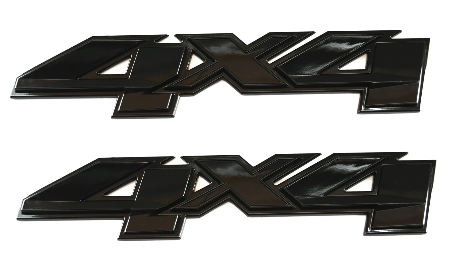 Lot de 2 emblèmes de rechange 3D personnalisés pour l'arrière de lit de 10 x 10 cm pour Silverado GMC Sierra (noir brillant)