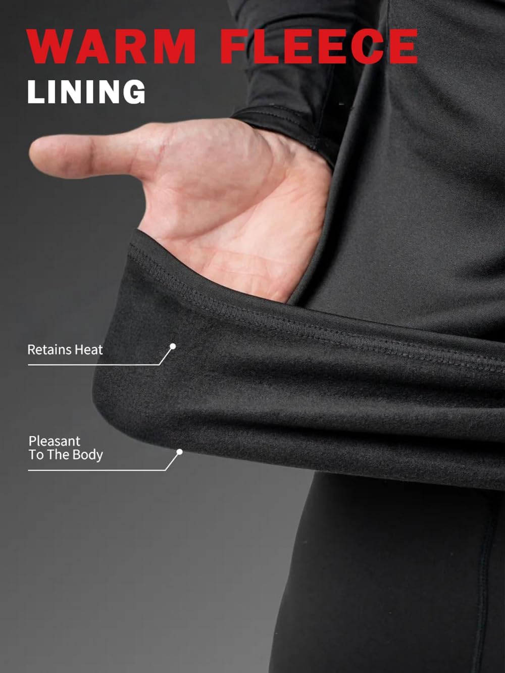 Inno Thermal Underwear For Men Ultra-Soft Long Johns Set with Fleece Base Layer Outdoor Ski Exercise Warm Top&Bottom - Image 5