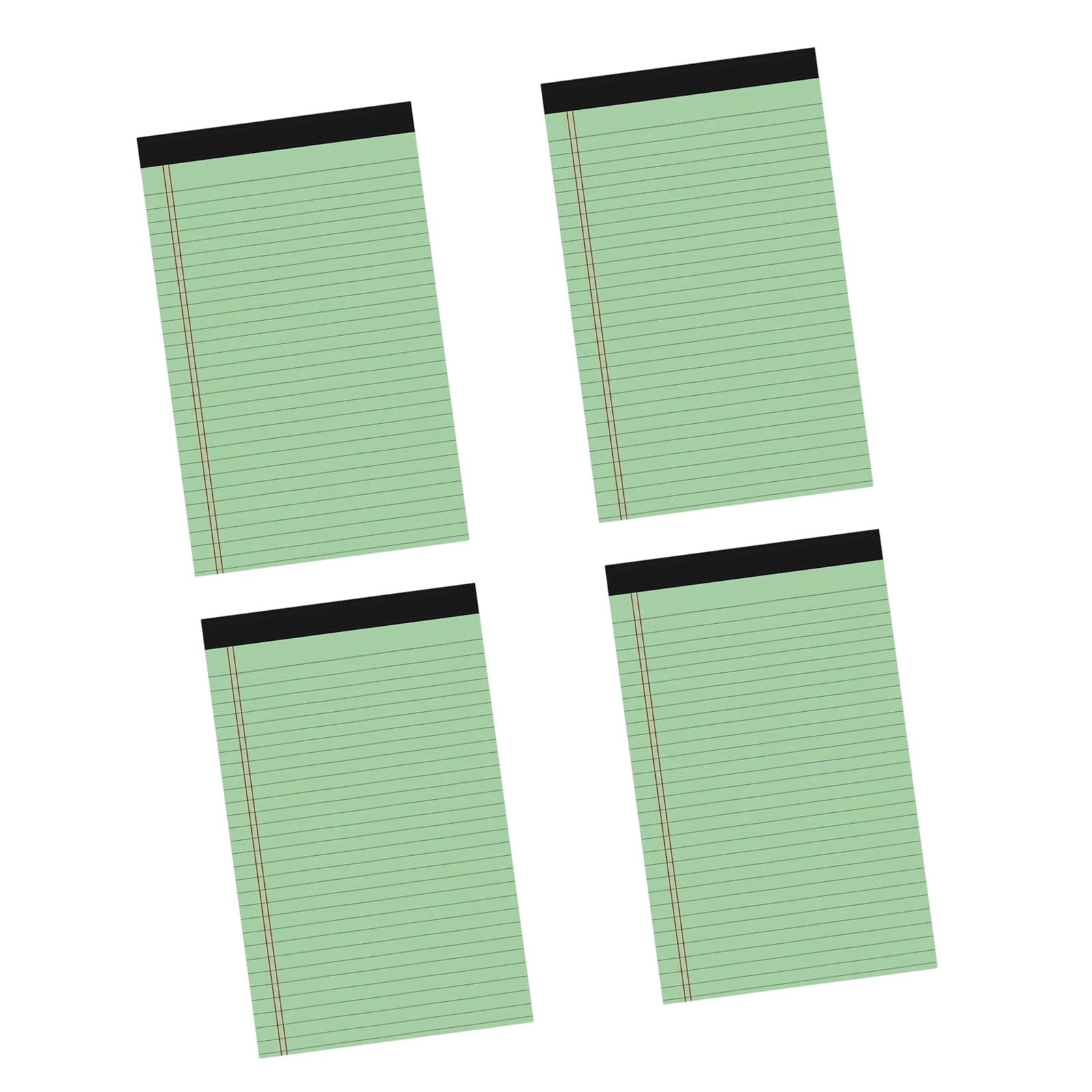 Lot de 4 petits blocs-notes déchirables - Papier à lettre - Feuilles de notes juridiques pour l'école - Papier ligné