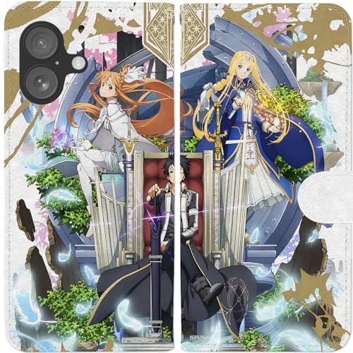 ソードアートオンライン ケース スマホ iphone12mini手帳型 スマホカバー 全機種対応 アスナ キリト アリス iPhone携帯カバー 12mini用 そーとアートオンライン 手帳 型 おしゃれ すまほけーす 耐衝撃 かわいい 防水ケース カメラ