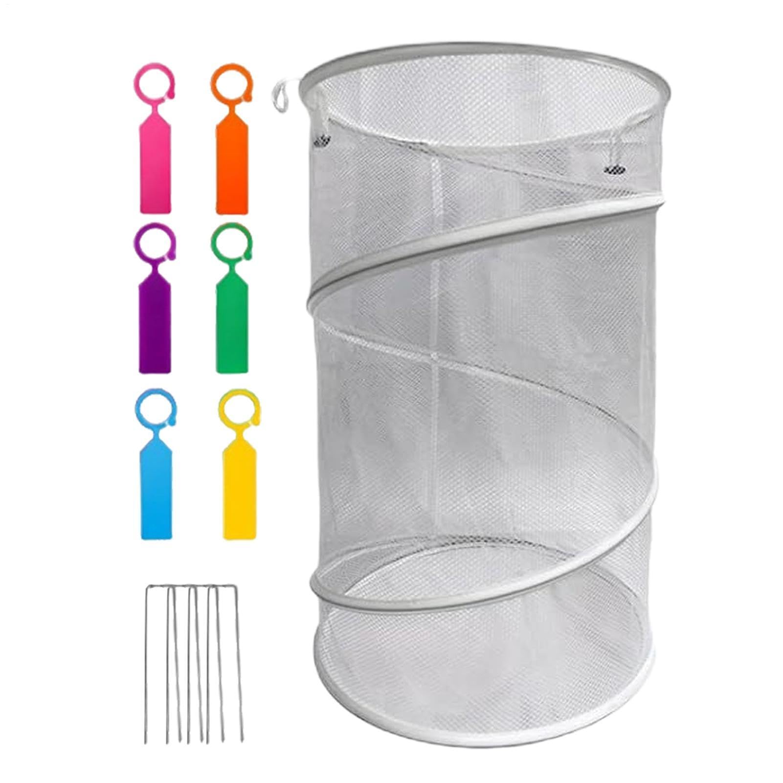 Pop Up Plant Covers from Animals (4 Pack) - Round Foldable Plant Covers | Reusable Garden Mesh Protectors | Breathable Iņsect Bird Netting for Indoor Winter Flower Pot Planter Patio (Black/White)