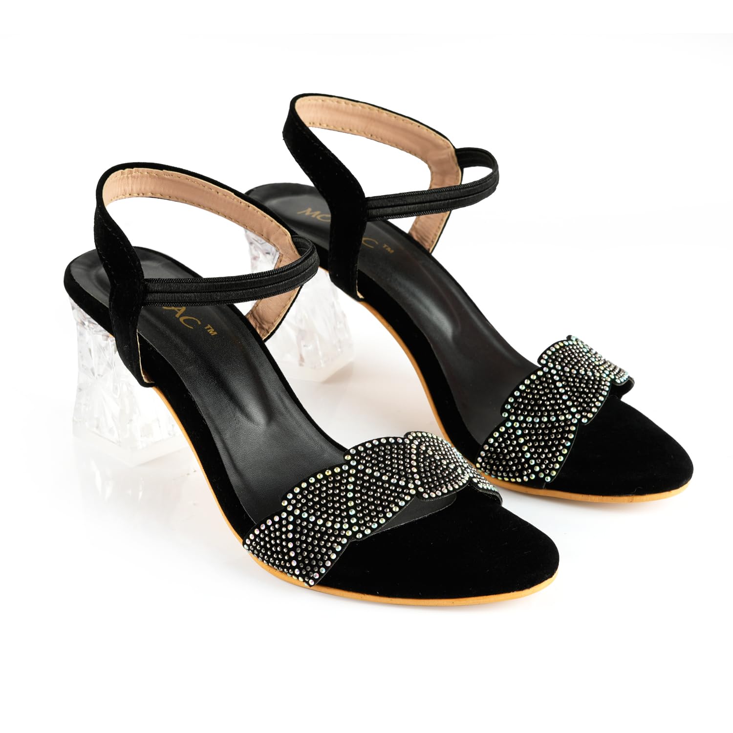MOSAC Womens Block Heels Fashion Sandals Wedding Sandals for Women & Girls (Black, 8) (B0CK815V9N) Amazon Price History, Amazon Price Tracker