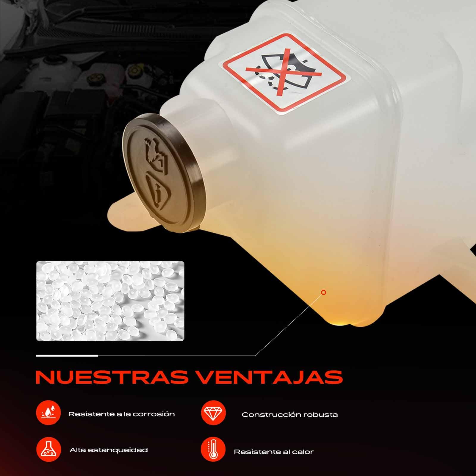 Frankberg Depósito de compensación Refrigerante Compatible con M.i.n.i cabrio R52 C.o.o.p.e.r M.i.n.i cabrio R52 One M.i.n.i R50 R53 One M.i.n.i R50 R53 C.o.o.p.e.r Replace# 17107515485,V20-1568
