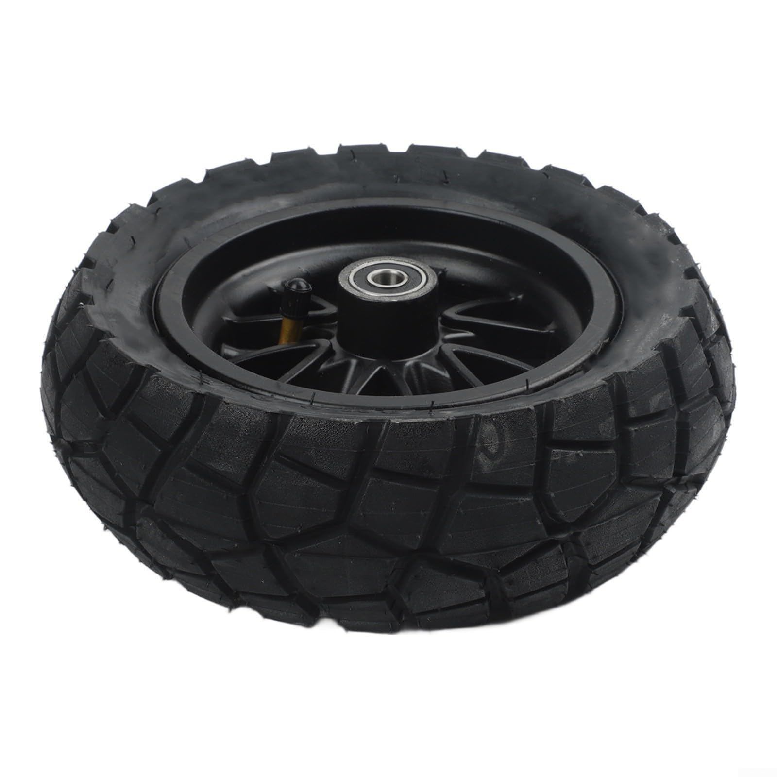 Roue de moyeu de trottinette électrique, pour Kukirin G2 Pro DB, 9 x 3,0–5,5, pneus sans chambre à air, kit de remplacement avant et arrière (roues + pneus noirs)