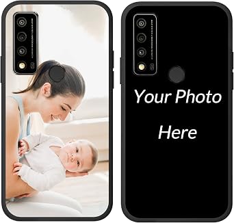 Design Your Own Photo Phone Case for Alcatel TCL 30 XL T701DL, Cell Phone Customized Case Compatible with TCL 30 XL for Women Men Girls, Slim Soft TPU Silicone Protective Cover Case