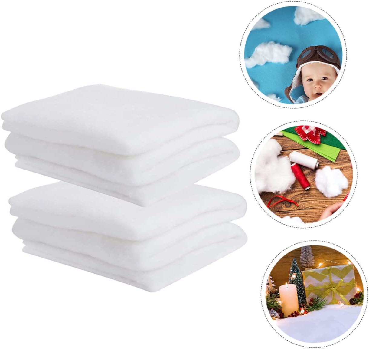 STOBAZA 2Pcs Artificial Snow Blanket for Christmas Decor Soft Fake Snow Carpet for Winter Decorations for Holiday Parties and Christmas Village Displays