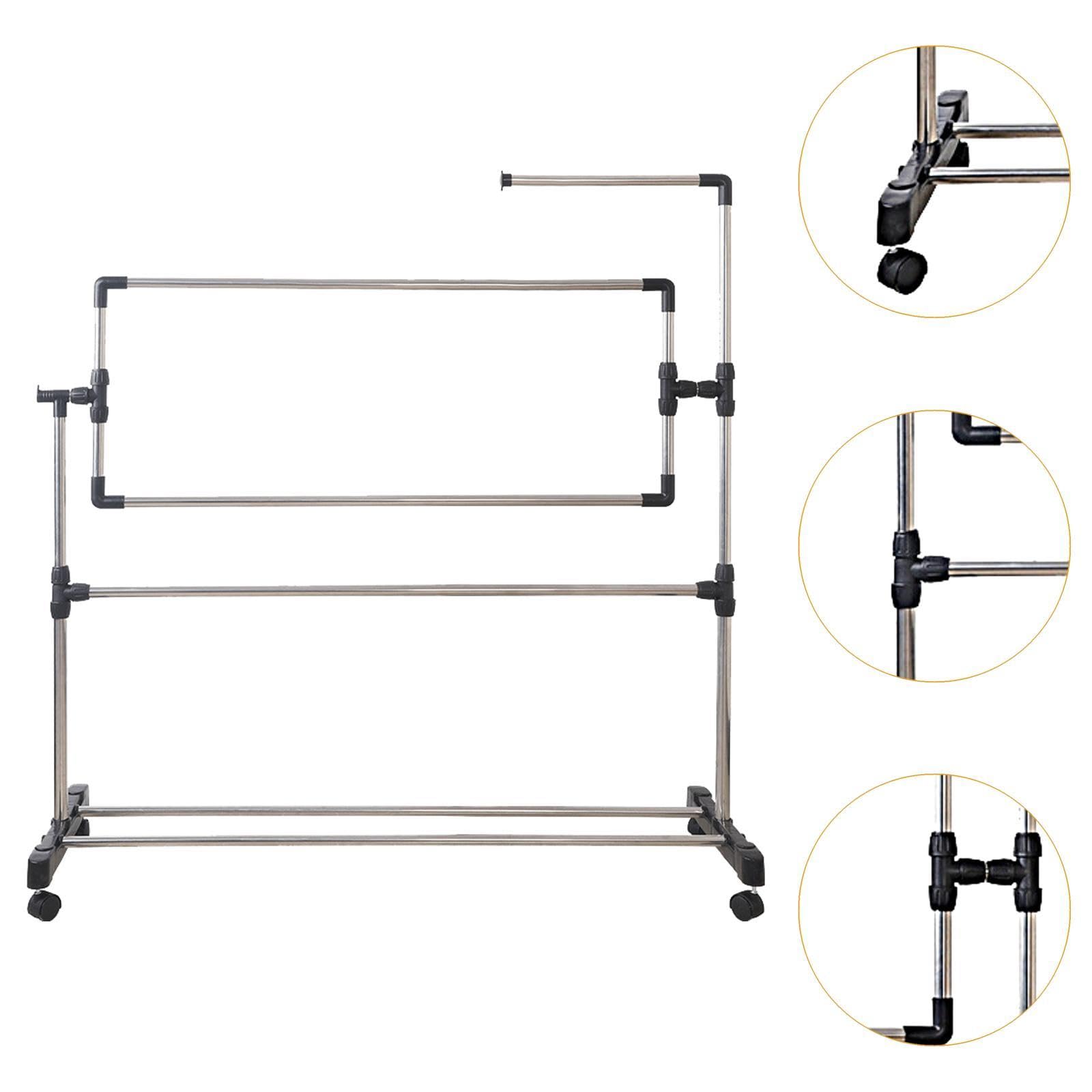 Tachiuwa Cross Stitch Frame Crafting Support Easy to Use Adjustable Household Embroidery Holder Embroidery Frame Wood Tapestry Frame, 119cm