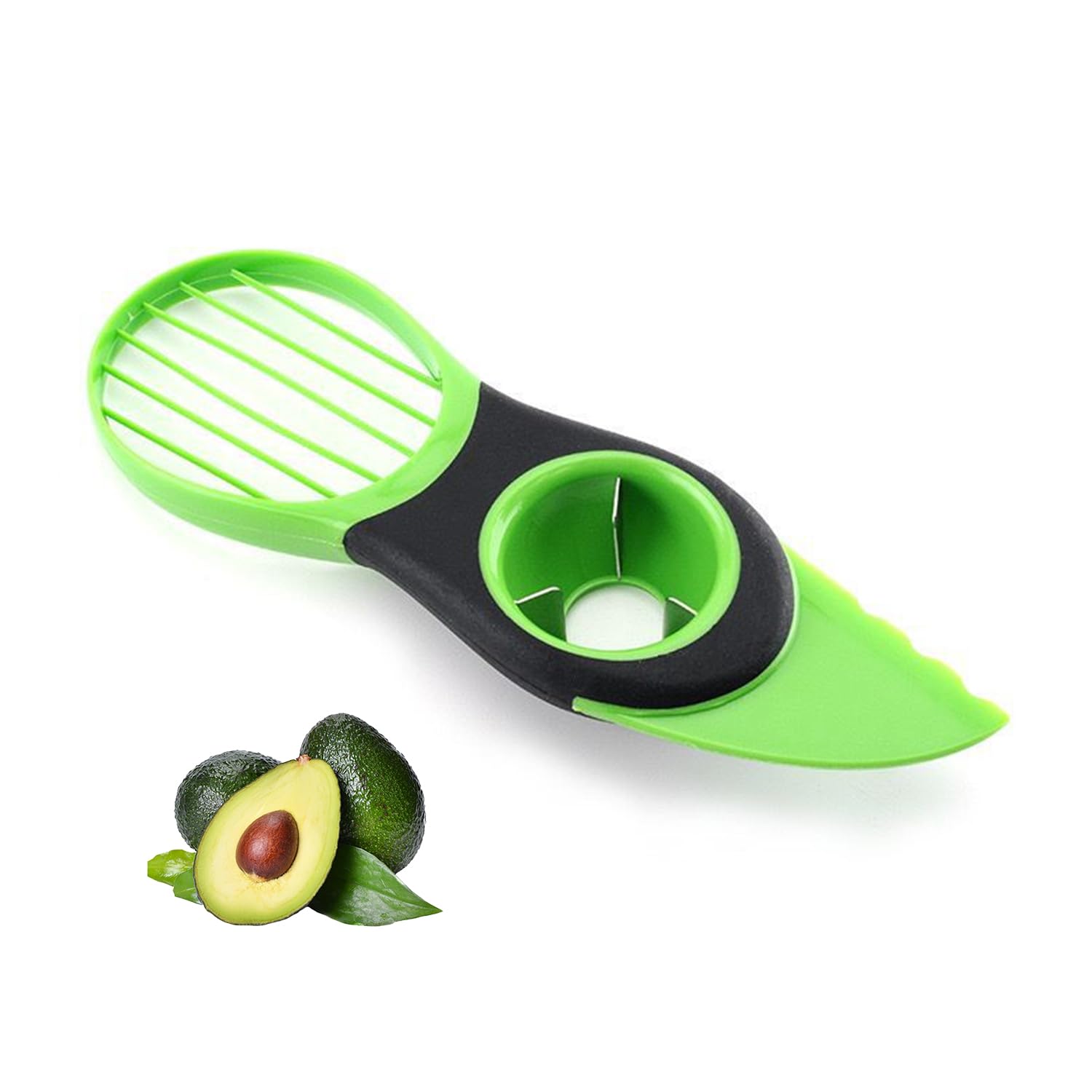Avocado Cutter Tool 3-in-1 - Slicer, Pitter, Scooper Kitchen Gadget for Fruit, Mango, Kiwi - Multifunctional Avocado Peeler Knife and Core Remover