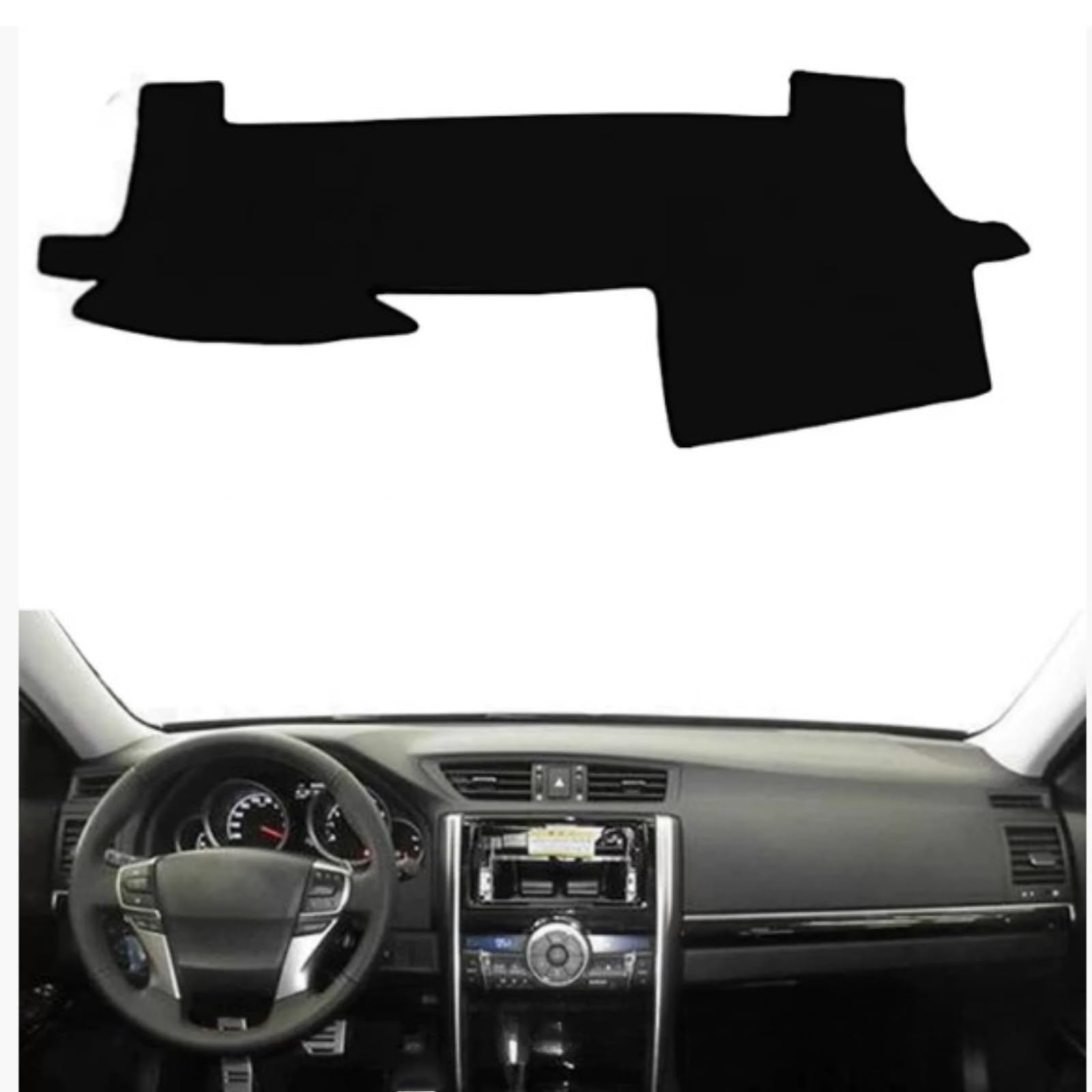 Pokrowiec na deskę rozdzielczą samochodu Toyota Reiz 2010-2020 RHD Mata antypoślizgowa Parasolka Dywan Czarny