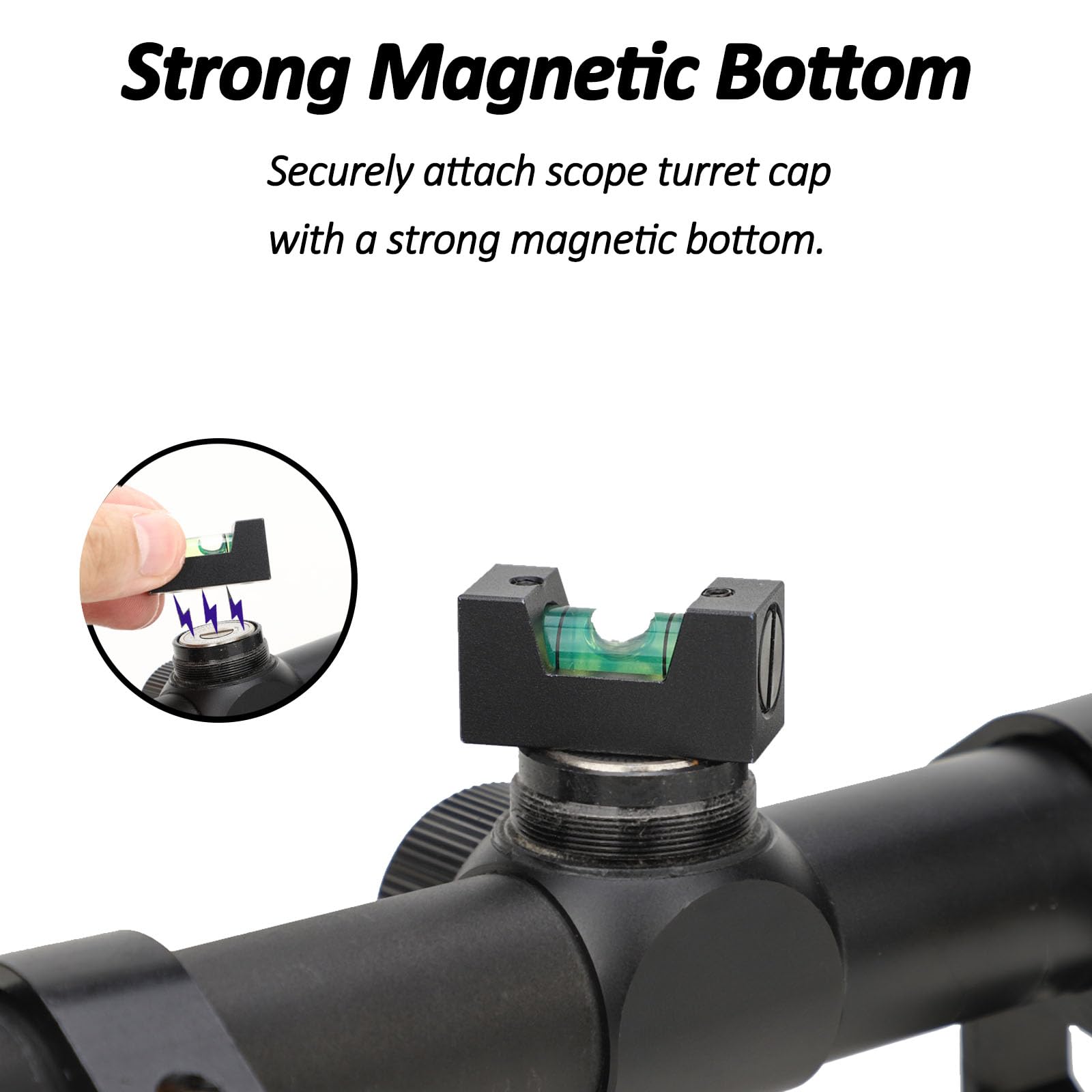 Picatinny Niveau à bulle pliable Kit de nivellement professionnel de haute précision (Noir)