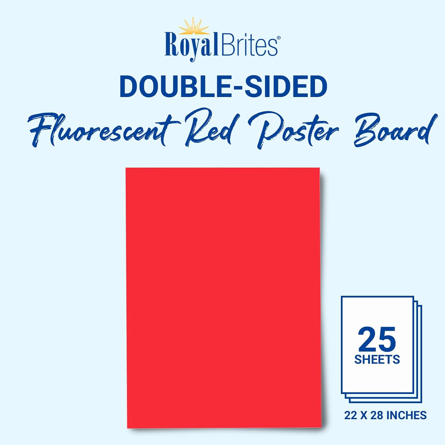 Royal Brites Navy Blue Poster Board, 22 x 28 Inches (25 Sheet Pack) : Everything Else