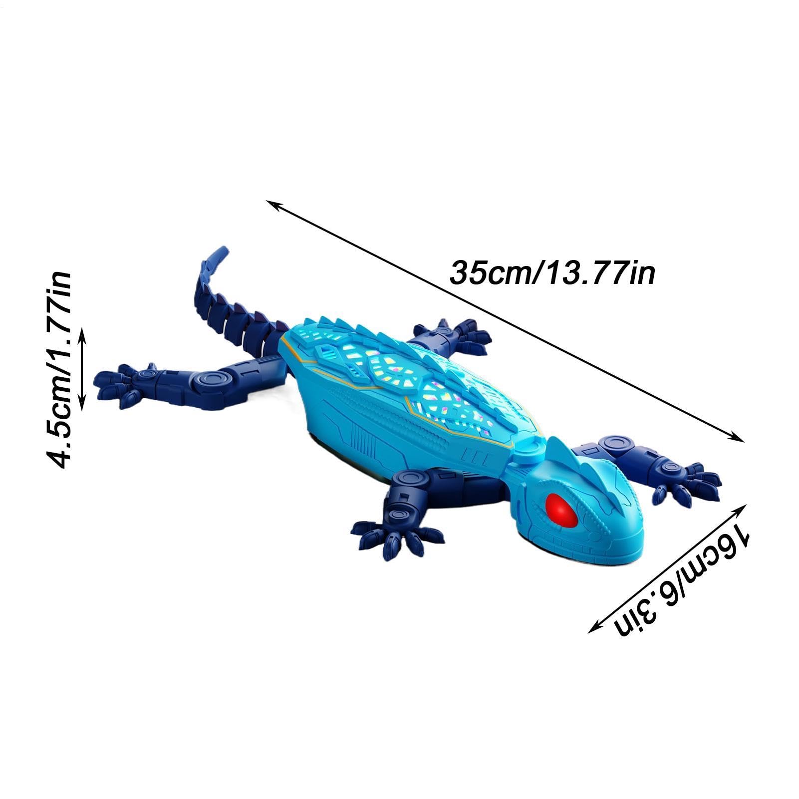 Juguete de gecko para trepar a la pared, diseño con ojos LED