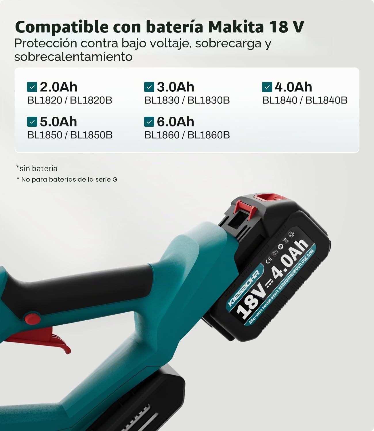 Desbrozadora inalámbrica 3 en 1 compatible con baterías Makita de 18 V | Desbrozadora para cortar, bordes y arbustos | Motor sin escobillas, mango telescópico y cabezal giratorio (sin batería