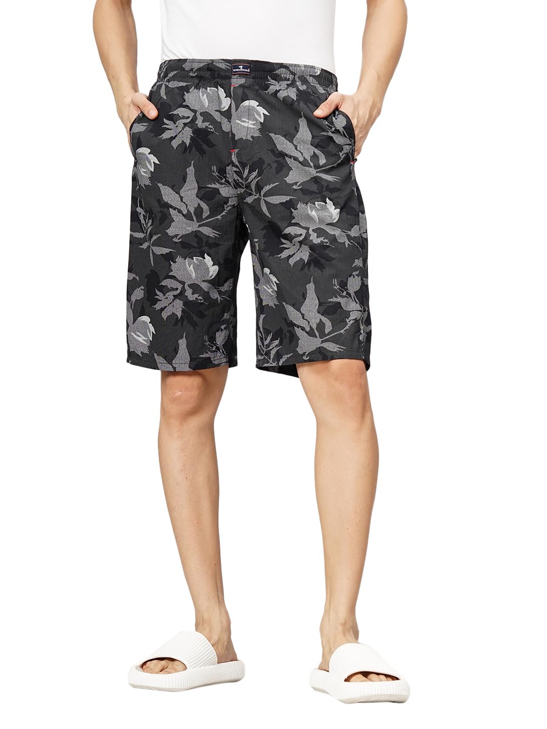 the indian garage co Men Boxy Fit Floral Print Casual Boxers-picture-37