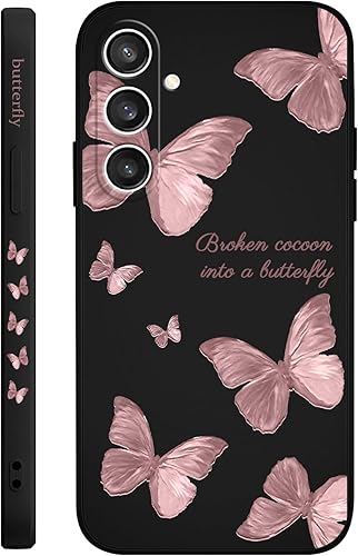 Miniatura 8 de LEECG Funda para Galaxy S23 FE, diseño creativo de impresión lateral de mariposa para Samsung S23 FE 5G, funda protectora resistente de silicona