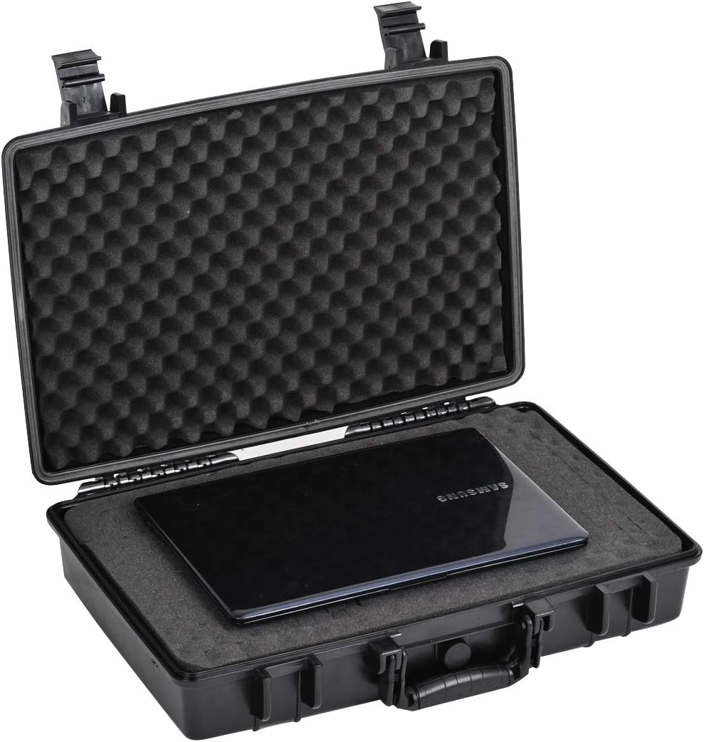 MEIJIA Portable Waterproof Protective Case,Hard Camera Case,Customized Fit Foam Inserted, Elegant Black,Fit for Camera, Equipments, Lens,Drones(Black)