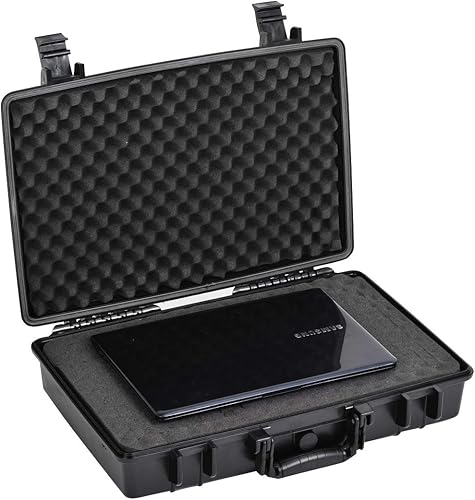 Miniatura 5 de MEIJIA Funda protectora impermeable portátil, funda rígida para cámara, espuma de ajuste personalizado, elegante negro, apto para cámara, equipos,