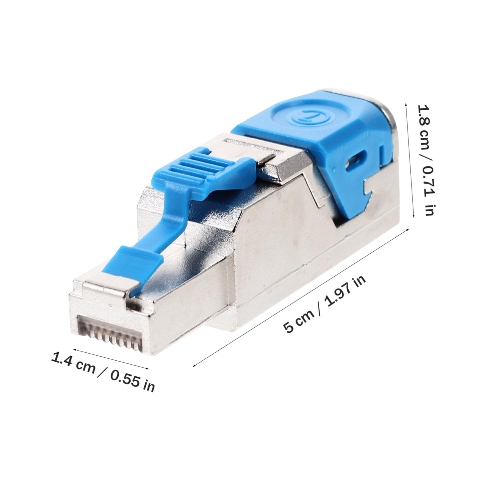 STOBOK Shielded Cat Connector Pass Through Modular Plated for Network Connectivity Bend-Resistant Design Compatible Devices