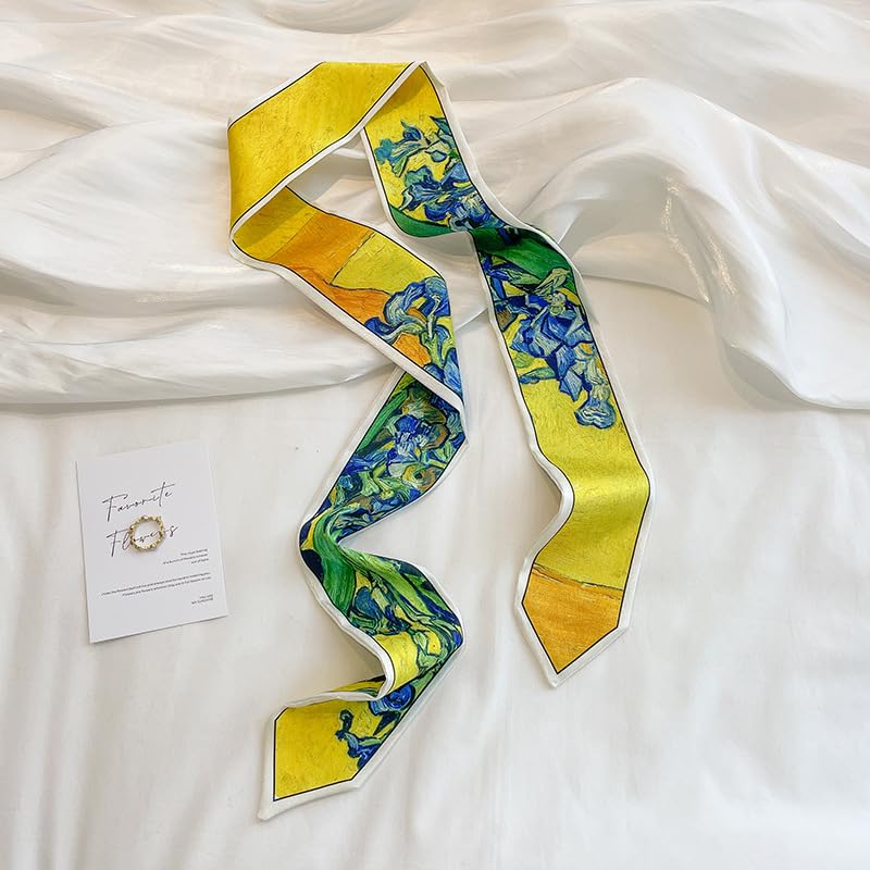 QTMY Purse Scarf for Bags Silk Head Scarf for Hair Handbag Women Scarfs Band Hair Neck Scarves Fashion Gifts,252