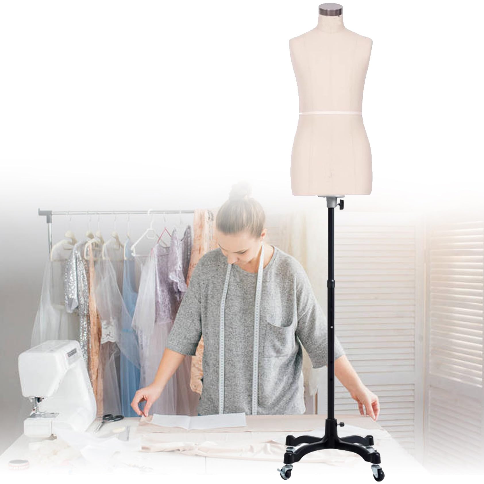 Manekin w formie sukienki dziecięcej – obracany o 360° unisex ekspozycja dla malucha do ubrań, sukienek i biżuterii - idealna do mody dziecięcej, rękodzieła i projektów projektowych