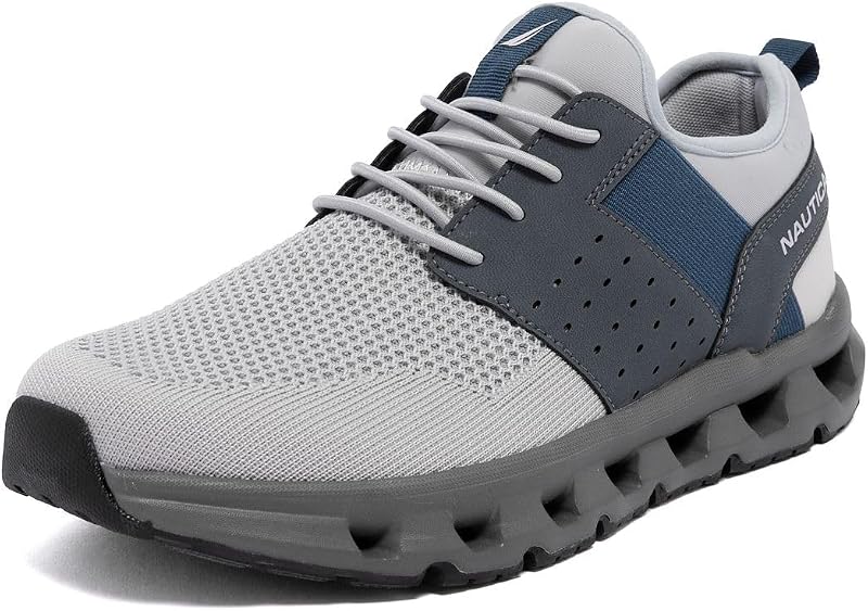 Nautica Running Sneakers para hombre Moda deportiva Zapatillas zapatillas suaves con cordones para gimnasio Tenis para hombre – Amortiguadas, transpirables, ligeras y cómodas