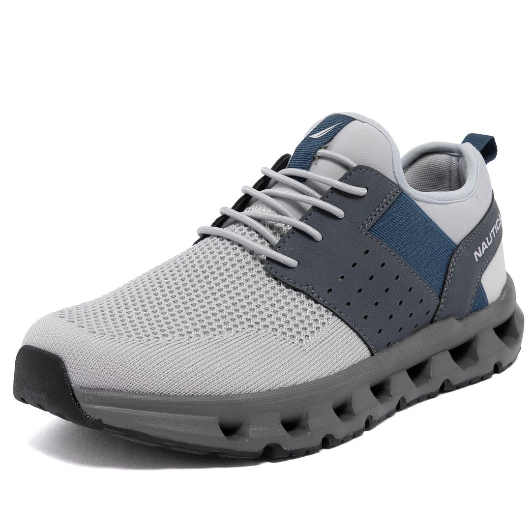Nautica Mens Running Sneakers Sport Fashion Lace-Up Athletic Soft Shoe