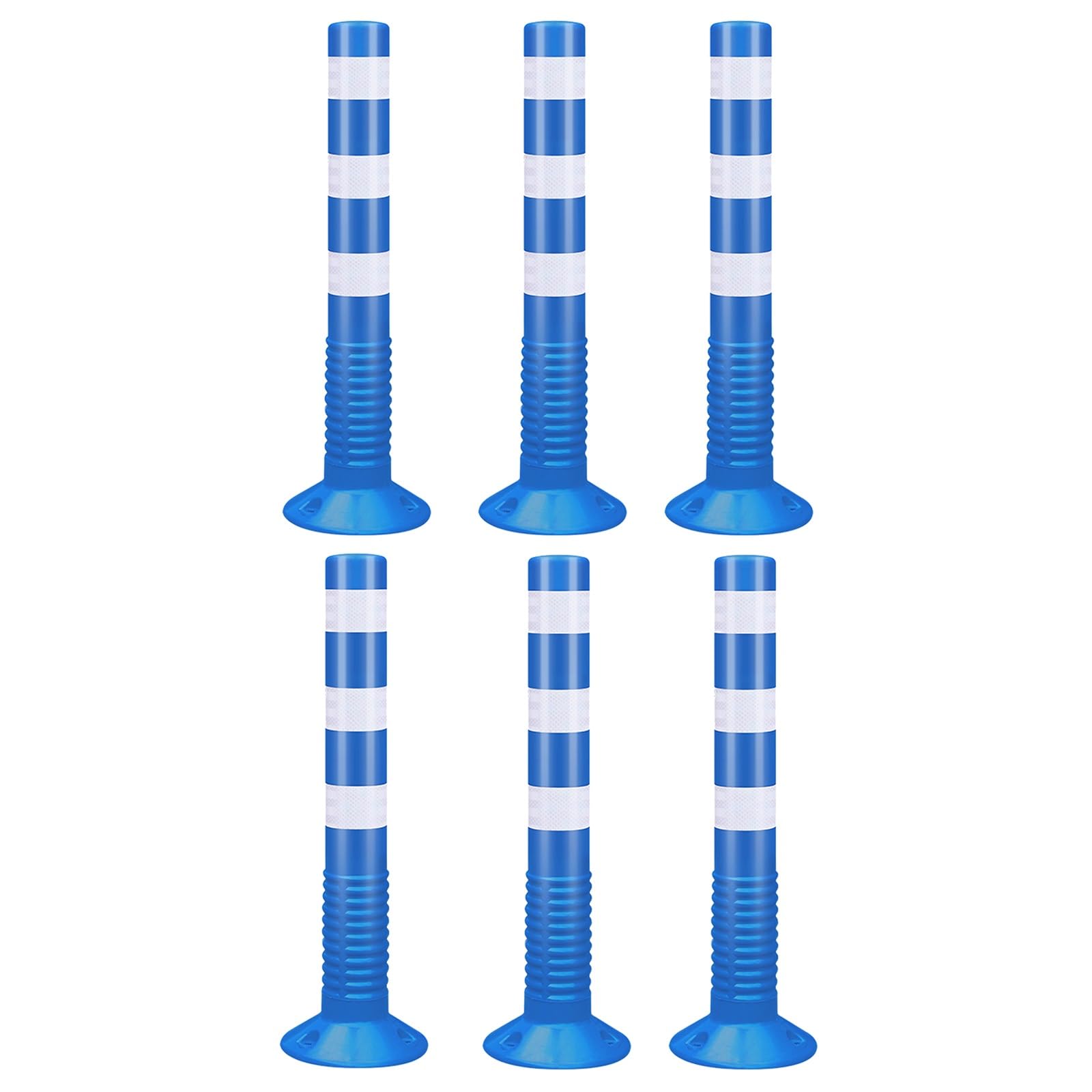 GHHVFEC Traffic Cones Reflective Safety Bollards with Removable Base Parking Guidance Poles for Garage and Weather-Resistant Traffic Control Devices