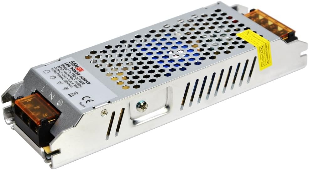 Switch Mode Power Supply 24 Volt DC 150 Watt 6 Amp AC-DC Lighting Transformer LED Driver for LEDs Indoor Lights (SANPU CL150-W1V24)