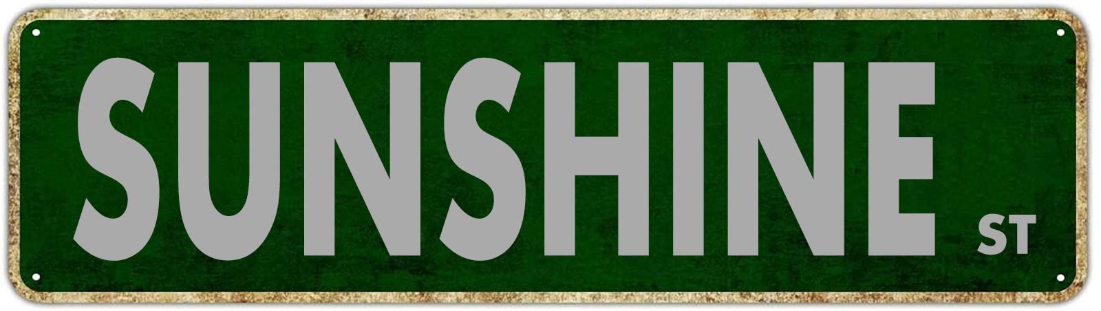 Sunshine St Retro Tin Signs Aluminum Art Plaque Gift Outdoor Home Kitchen Garden Wall UV-Resistant Decor 4x16 Inch