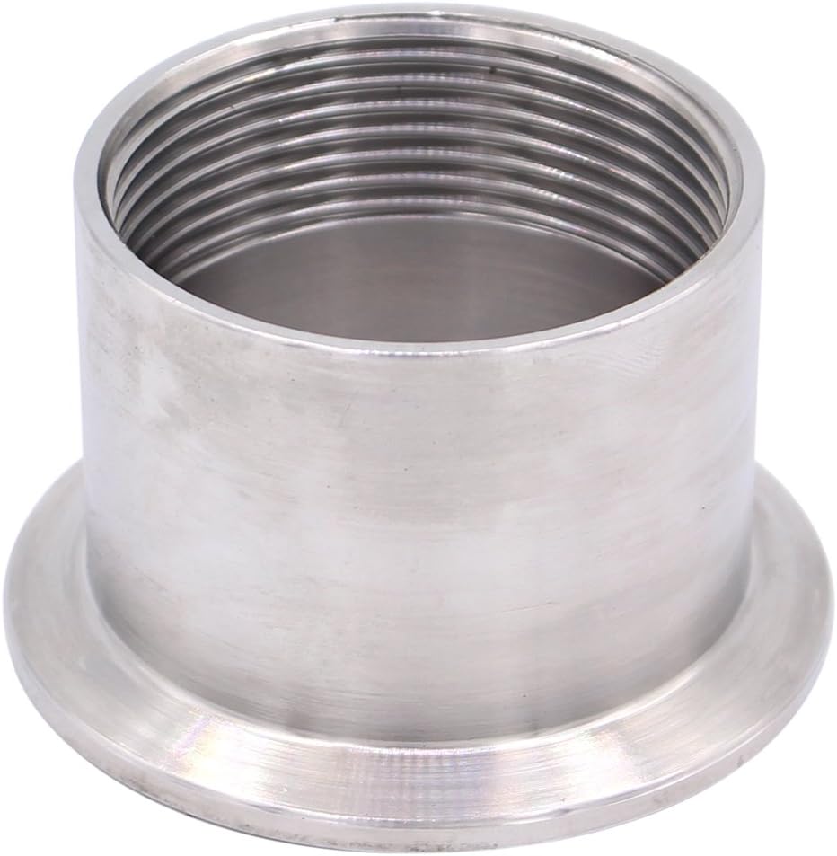 DERNORD Sanitary Female Threaded Pipe Fitting to 1.5 Inch TRI CLAMP (OD 50.5mm Ferrule) (Pipe Size: 1" NPT)