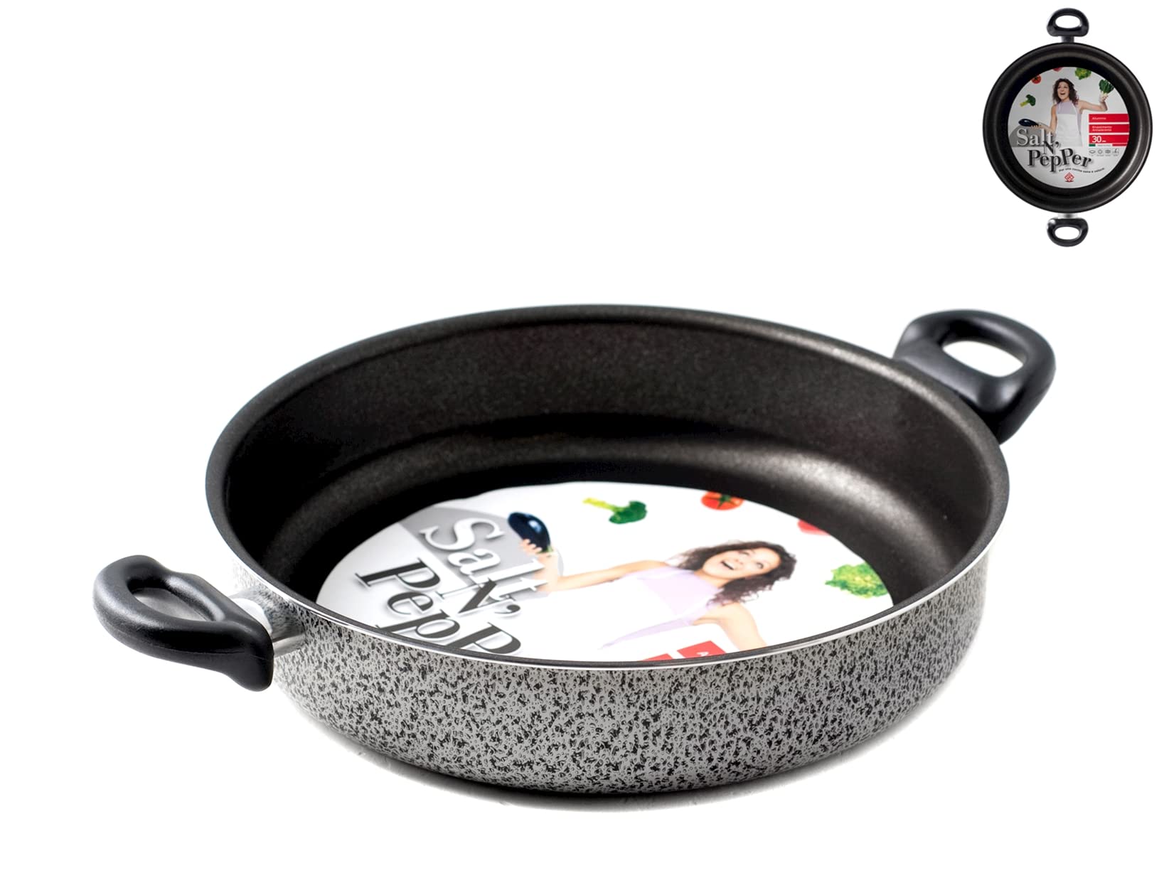 Home Salt N'Pepper Padella in Alluminio, Rivestimento Antiaderente, 22 cm - 3