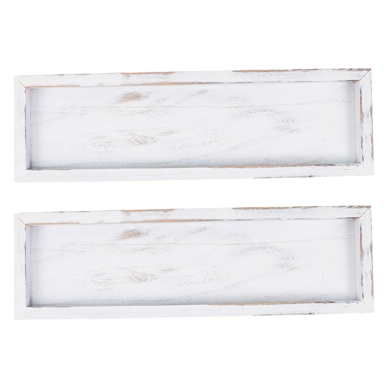 Bandeja multifuncional de madera rústica vintage rectangular para encimera de baño
