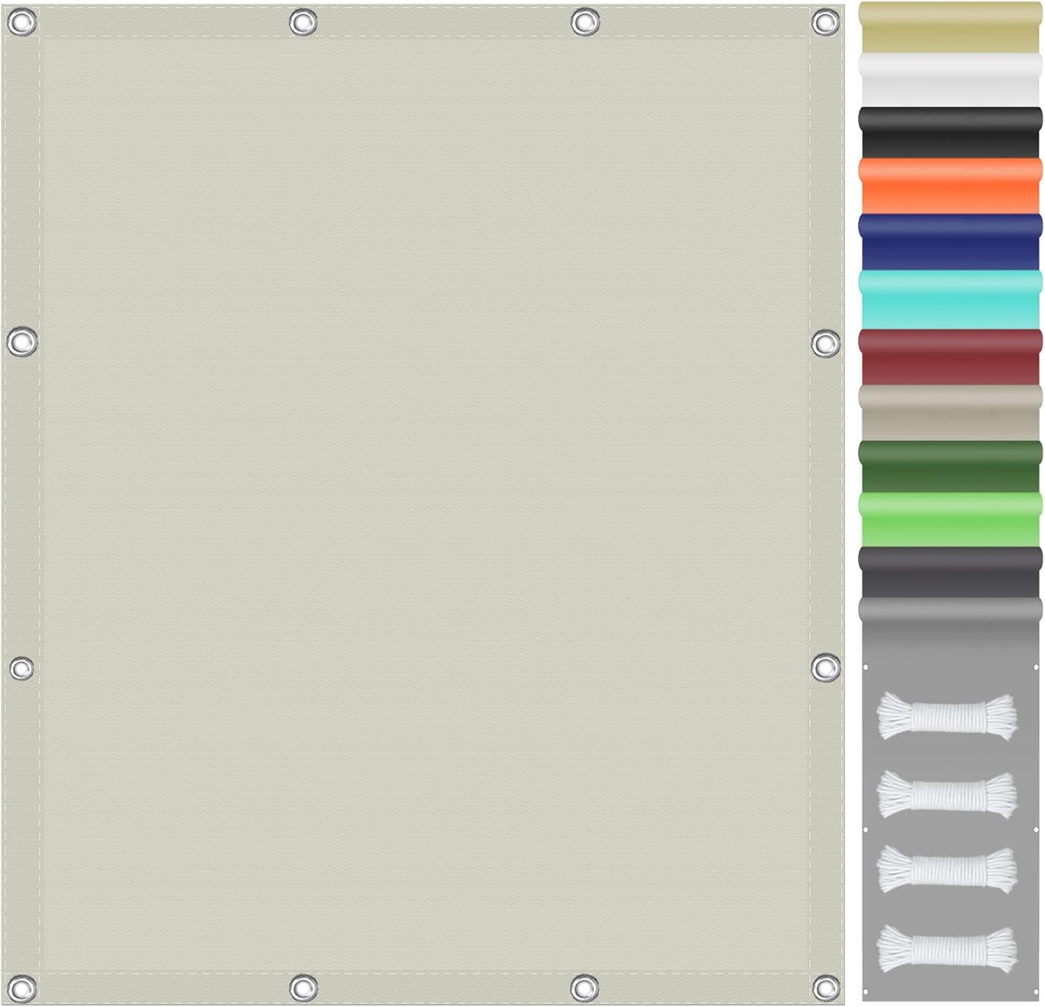 Tenda Impermeabile Per Esterni, Isolamento Termico, Antivento E Protezione Dai Raggi UV, Tende Oscuranti Adatte Per Giardini, Padiglioni, Balconi, Terrazze (beige, 2 Pezzi / 132 X 213 Cm