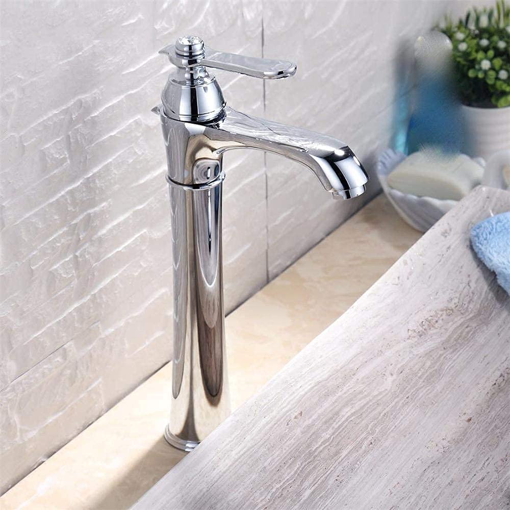 Mitigeur lavabo en cuivre fin avec cartouche eau chaude froide