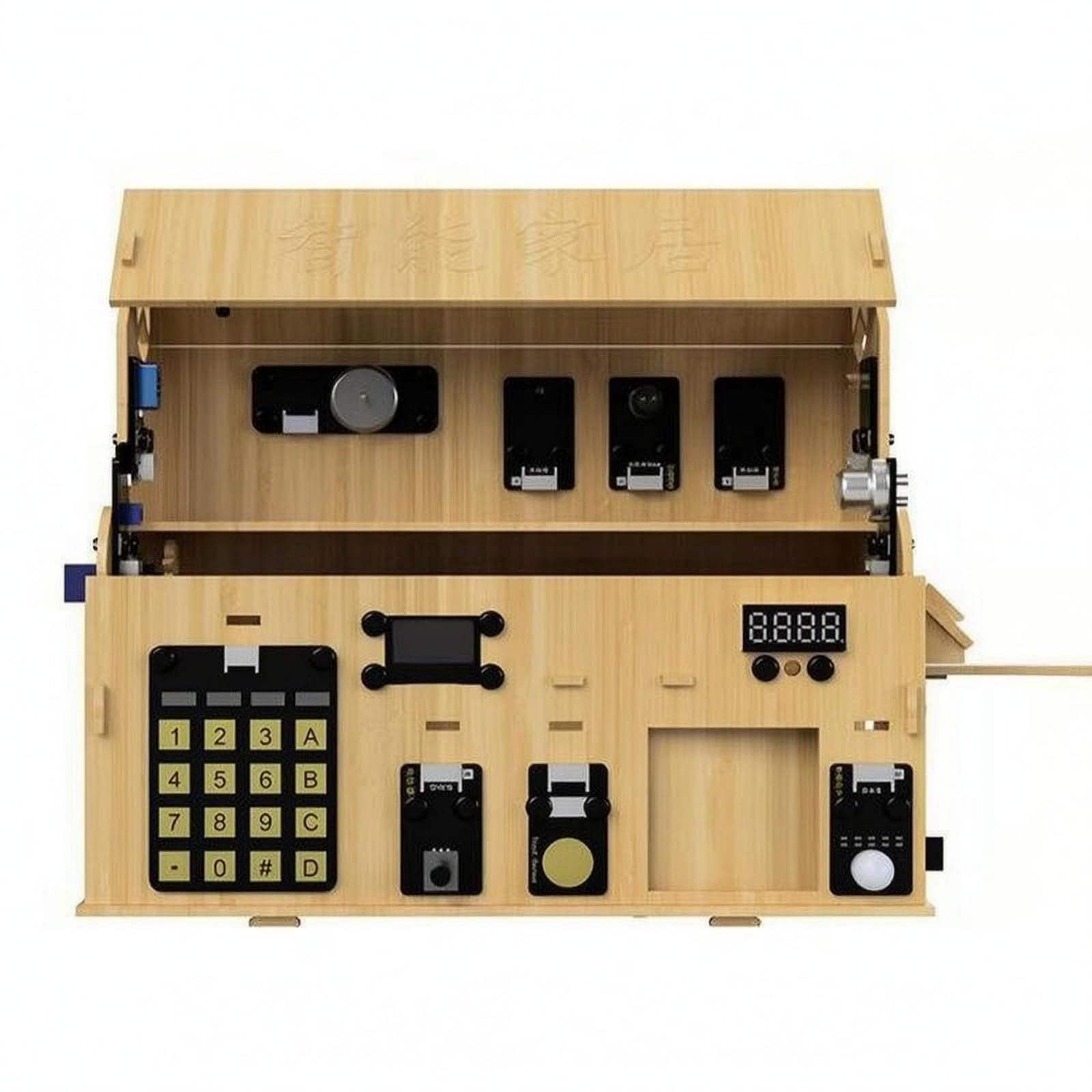F Fityle Smart Home Entrenador Dispositivo Domótica Kit Programación Módulos Conectividad Teclado Pantalla Conjunto Didáctico para Interacción de Módulos