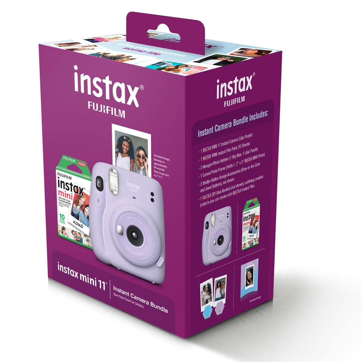 Amazon | Fujifilm Instax Mini 11 2021 バンドル - パープル
