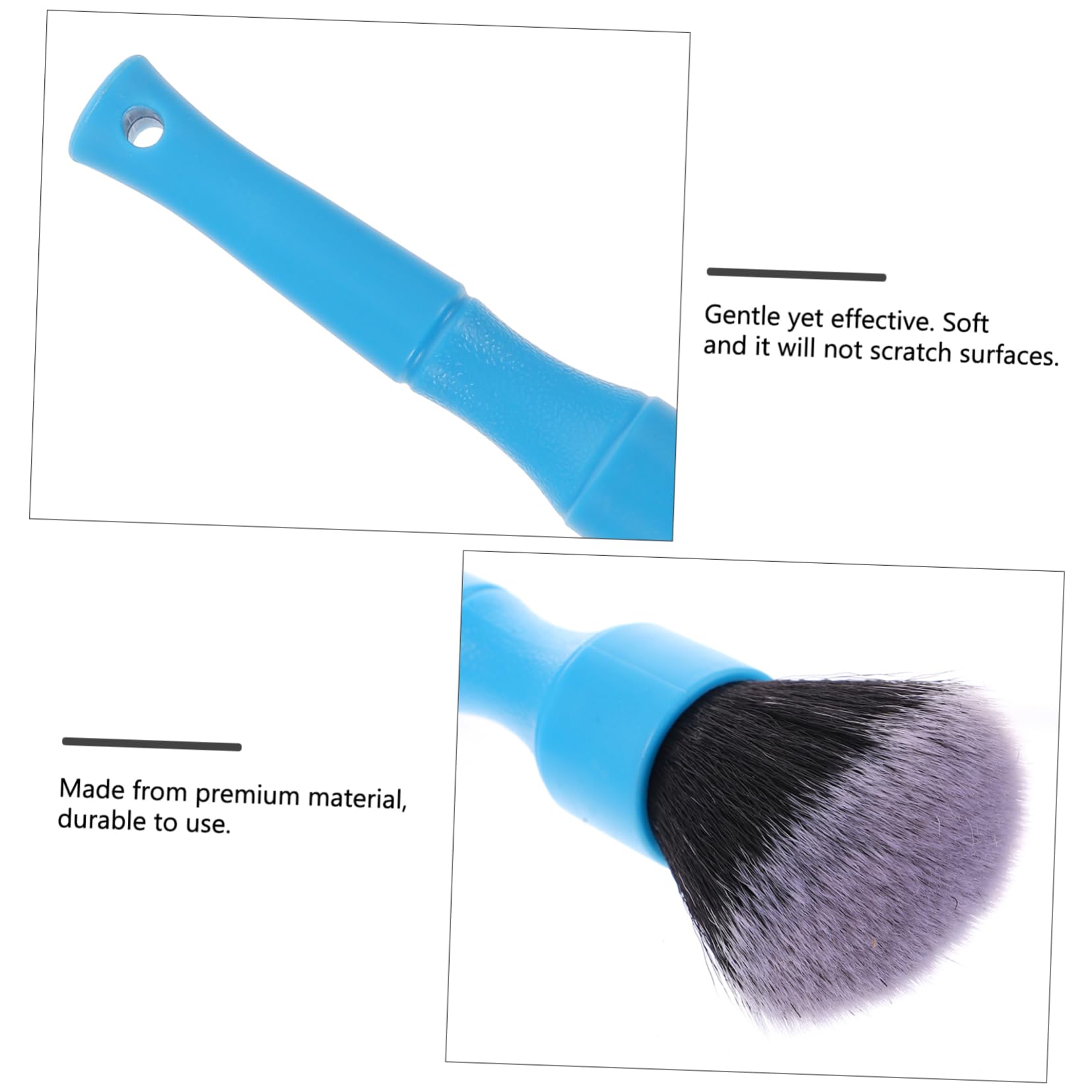 ULTECHNOVO 6pezzi Spazzole Dettaglio Auto Spazzole di Pulizia Ultra Morbide Senza Graffi Ergonomiche per Interni Ed Esterni Strumenti per Detailing Auto e Pulizia Professionale