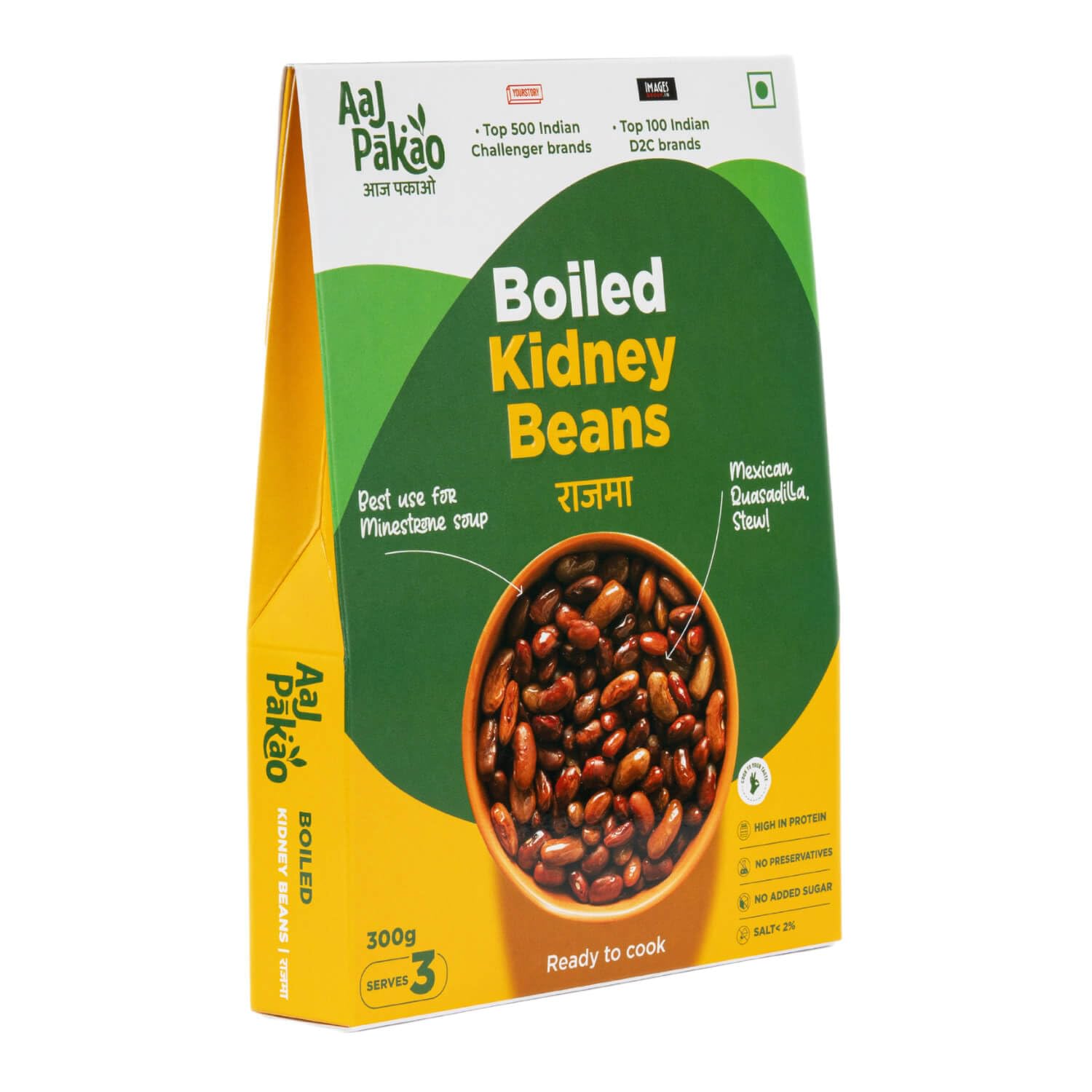 Aaj Pakao - Boiled Rajma/Kidney Beans | 300gms | Ready to Cook | Ideal for Quick Minestrone soup/Mexican Quesadilla/Stew Recipes | 100% Natural & No Added Preservatives (Pack of 1) (B0BD9ZM8MS) Amazon Price History, Amazon Price Tracker