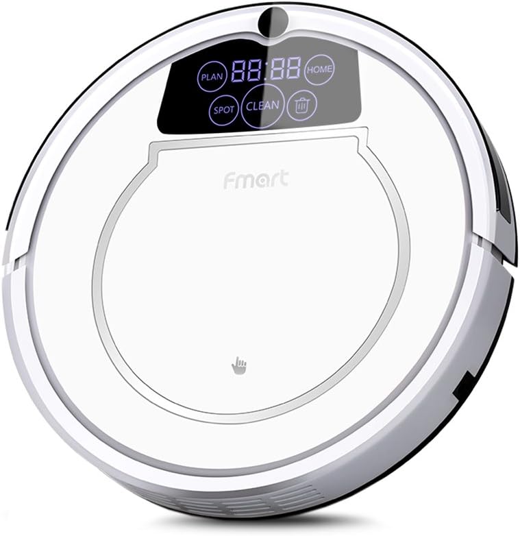 Fmart Robot Vacuum Cleaner, Tangle-free Suction for Pet Hair, Hard Floor, Thin Carpet - Intelligent Cleaning Robot Self-Charge Wet Mopping for Wood Floor, HEPA Filter E-R550W(s) [Energy Class Good]